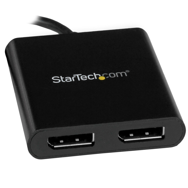 StarTech MSTCDP122DP 2-Port Multi Monitor Adapter USB-C - 2xDisplayPort 1.2 Video Splitter